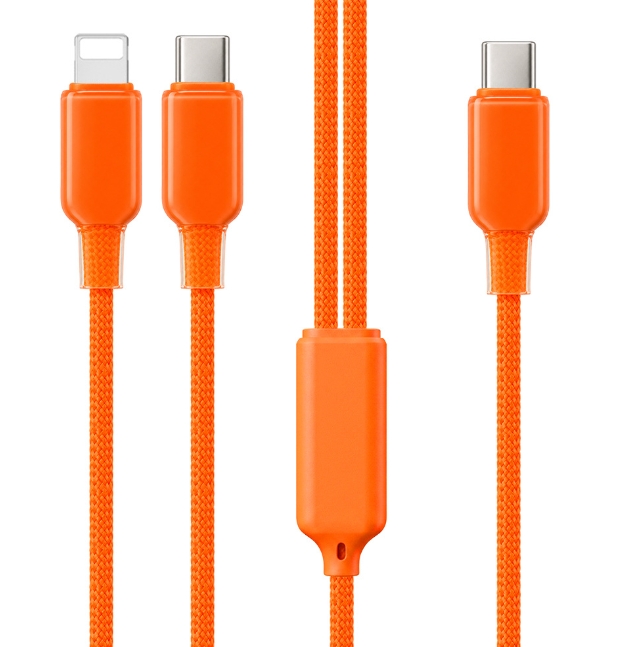 60W Super Fast Car Charger Cable for All Smartphones Dual USB-C Charging Cable for Apple and Huawei Devices