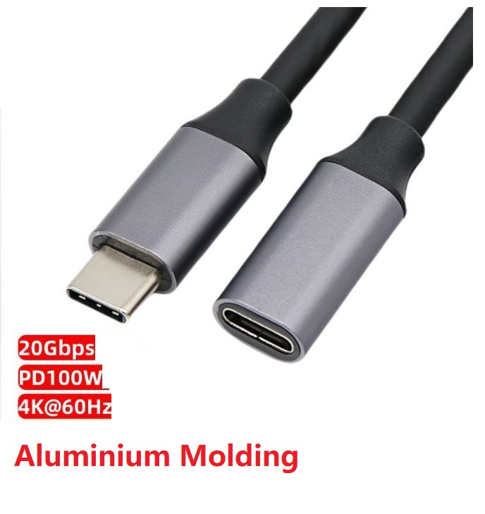 USB 3.2 Type-C Extension Cable Transfer High-Speed USB 3.2 Type-C Male to Female Extension Cable PD100W Type-C Extension Cable for Mobile Screen Mirroring