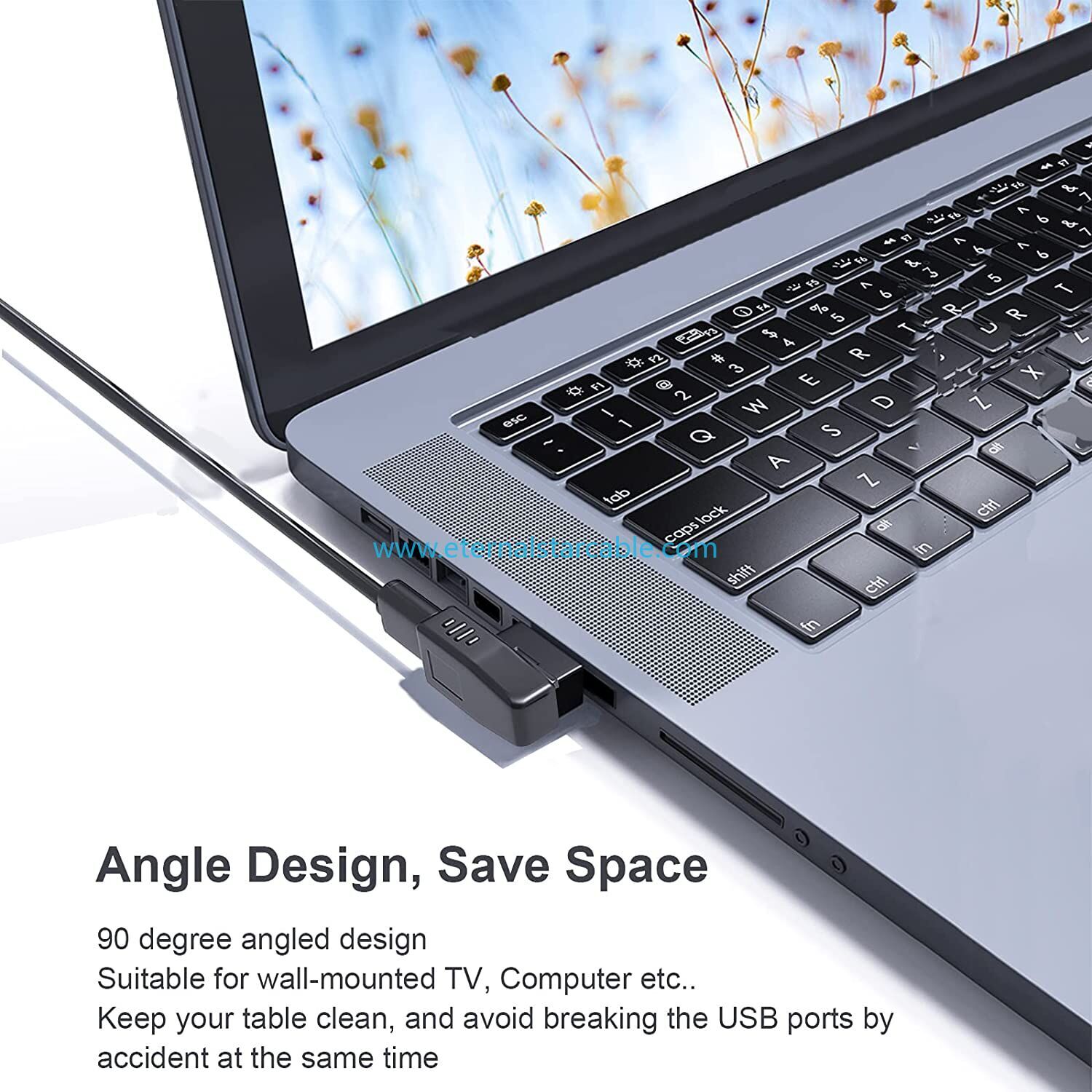 Stock Black Blue PVC USB 3.0 Adapter 90 Degree Male to Female Coupler Connector Plug Left Angle and Right Angle