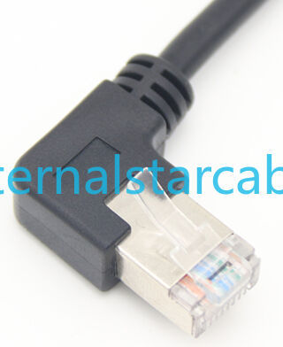 Cat5e Cat6RJ45 Male to Female LAN Ethernet Network Cat 5e Panel Mount Cable (Black)
