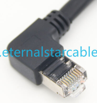 Cat5e Cat6RJ45 Male to Female LAN Ethernet Network Cat 5e Panel Mount Cable (Black)