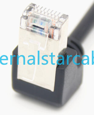 Cat5e Cat6RJ45 Male to Female LAN Ethernet Network Cat 5e Panel Mount Cable (Black)