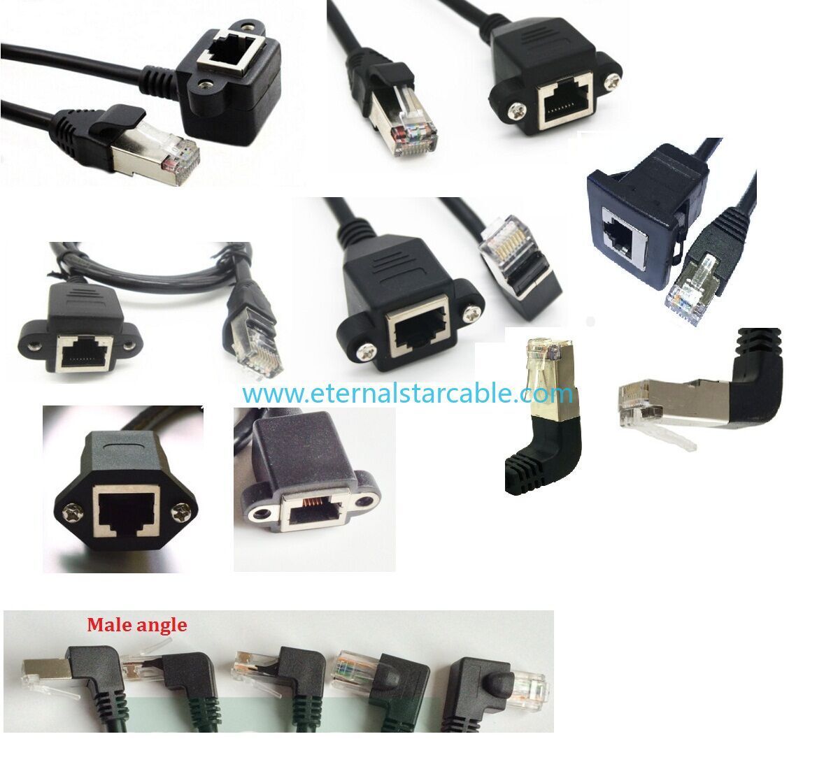RJ45 Breakout, RJ45 Screw Terminal Adaptor Connector,  RJ45 8p8c Female Jack to 8 Pin Screw Terminal Connector for Cat7 Cat6 Cat5 Cat5e Ethernet Extender CCTV Digital DVR Network Adapter