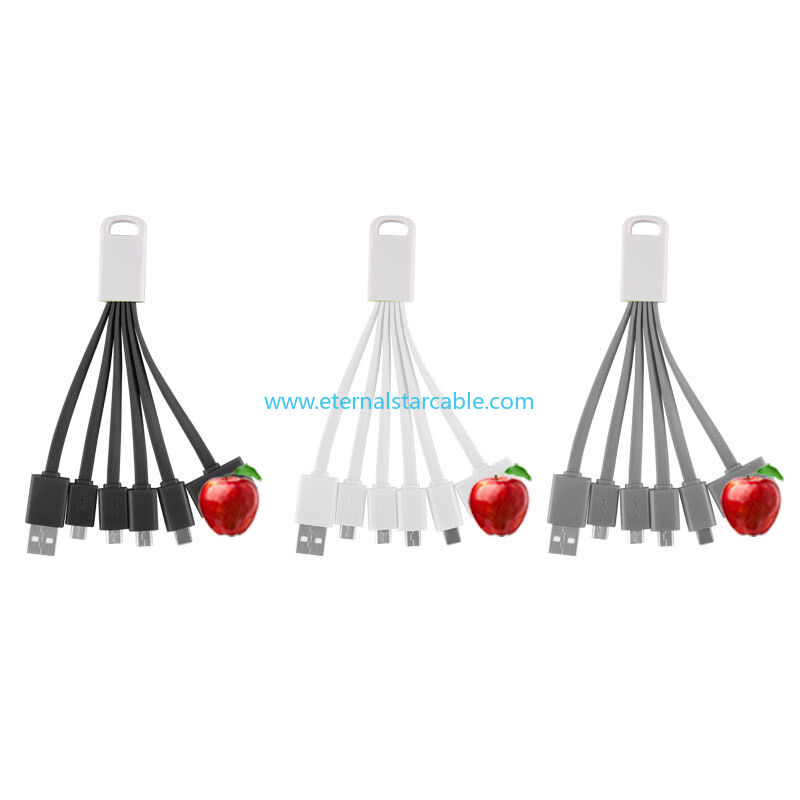 Logo Customized Iphone USB3.1 Type c Micro USB 3 in 1 4 in 1 Multi Charge Cord