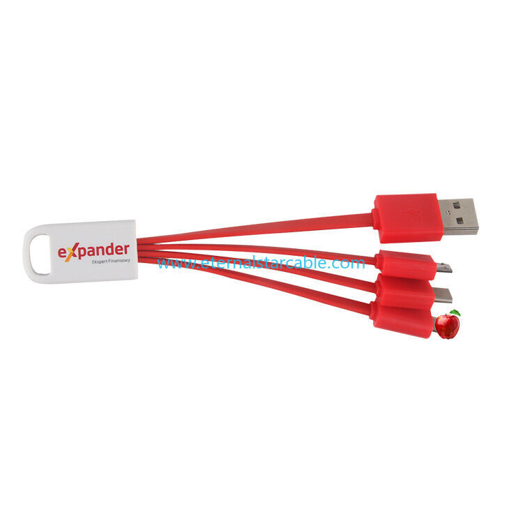 Logo Customized Iphone USB3.1 Type c Micro USB 3 in 1 4 in 1 Multi Charge Cord