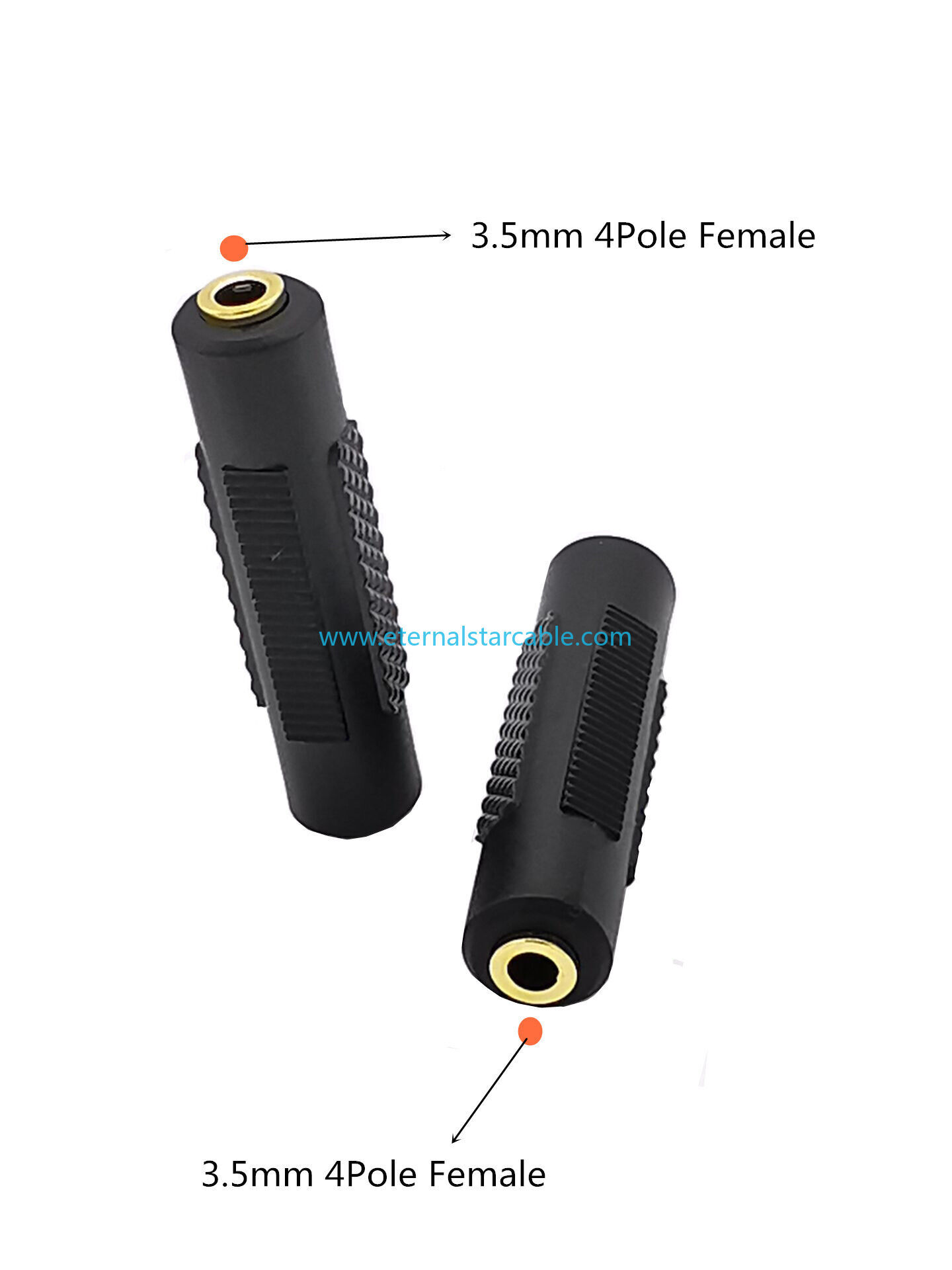 3.5mm Stereo Jack to 3.5mm Stereo Jack Female to Female Adapter Connector Gold Plated