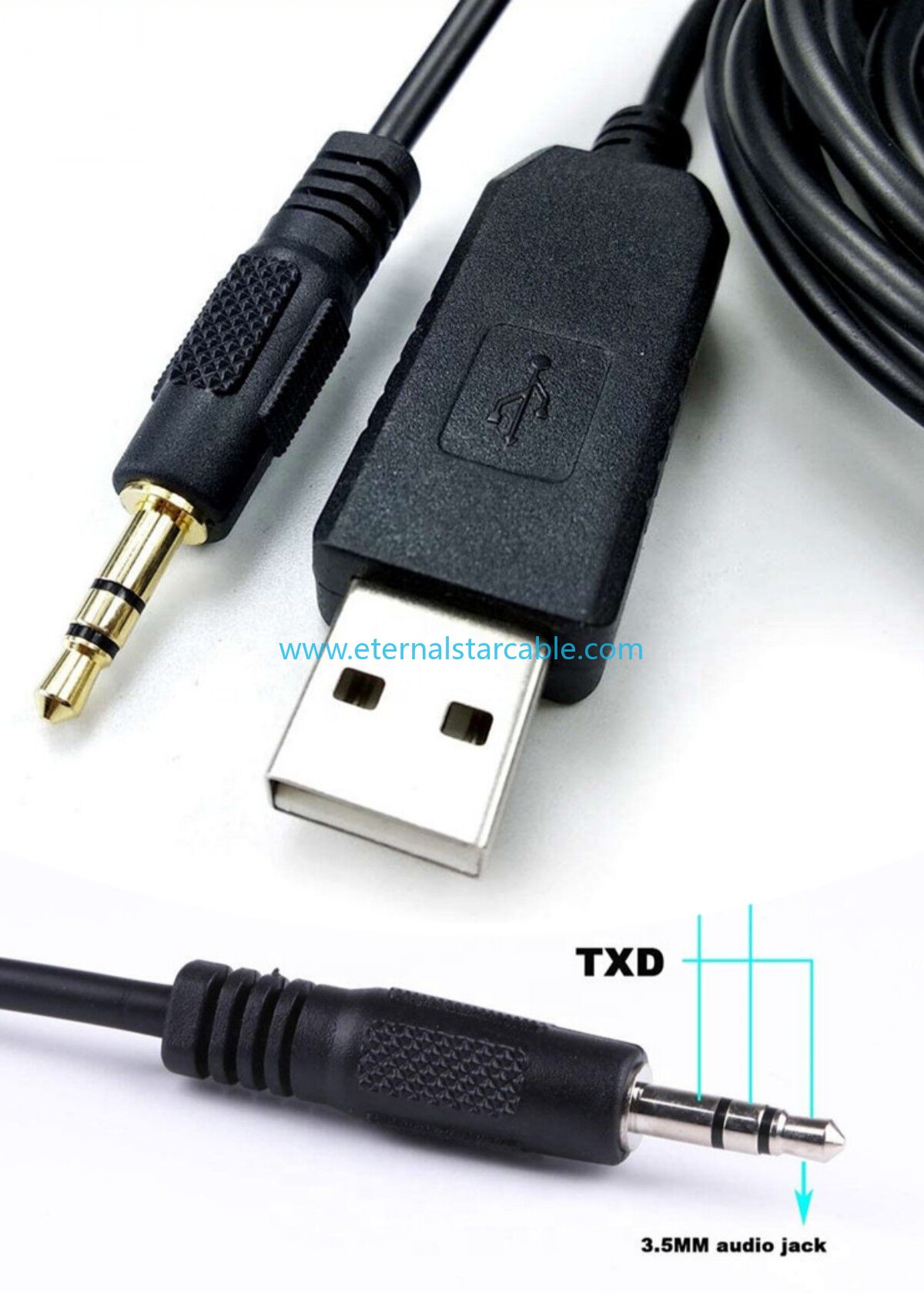 OEM FTDI FT232RL 3.3V USB RS232 Serial to 3.5mm Audio Stereo Jack Cable