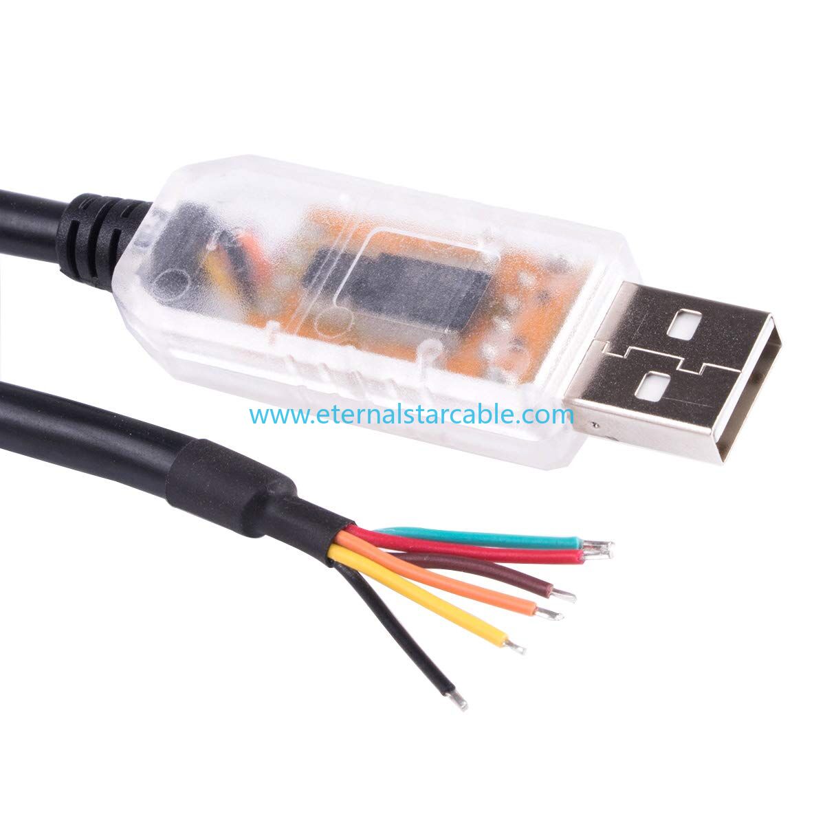 USB to RS485 Level Serial UART Converter Cable FTDI Chipset 6 Way Wire End Stripped Cable