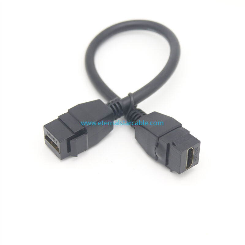 Customized HDMI Keystone Jack Pigtail Cable, HDMI Female to Female Pigtail Extension Cable 4k Coupler