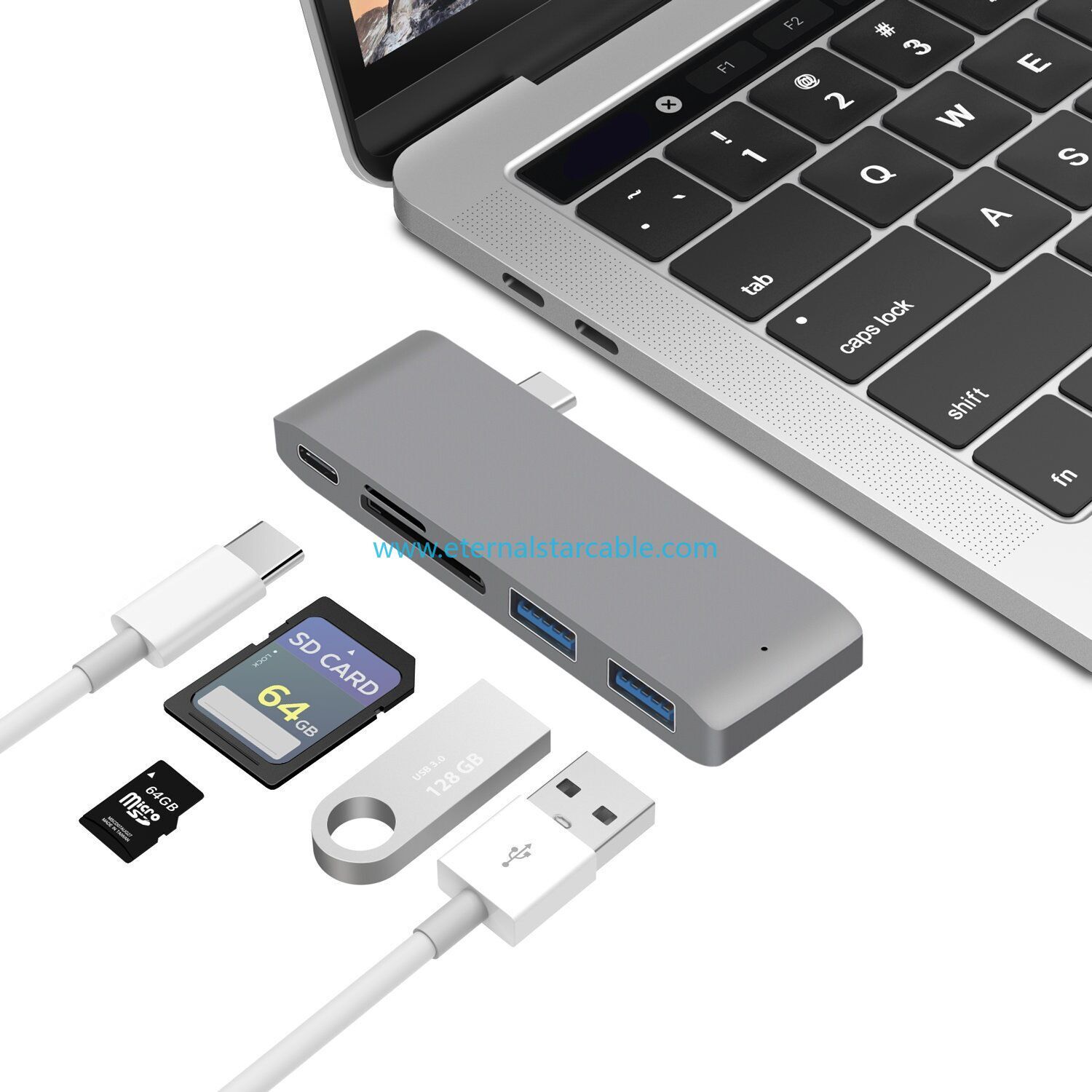 USB C Hub for MacBook, PowerExpand Direct 5-in-1USB C Adapter Compatible with Thunderbolt 3 USB C Port, 100W Power Delivery,  USB C and 2 USB A Data Ports, SD and microSD Card Reader