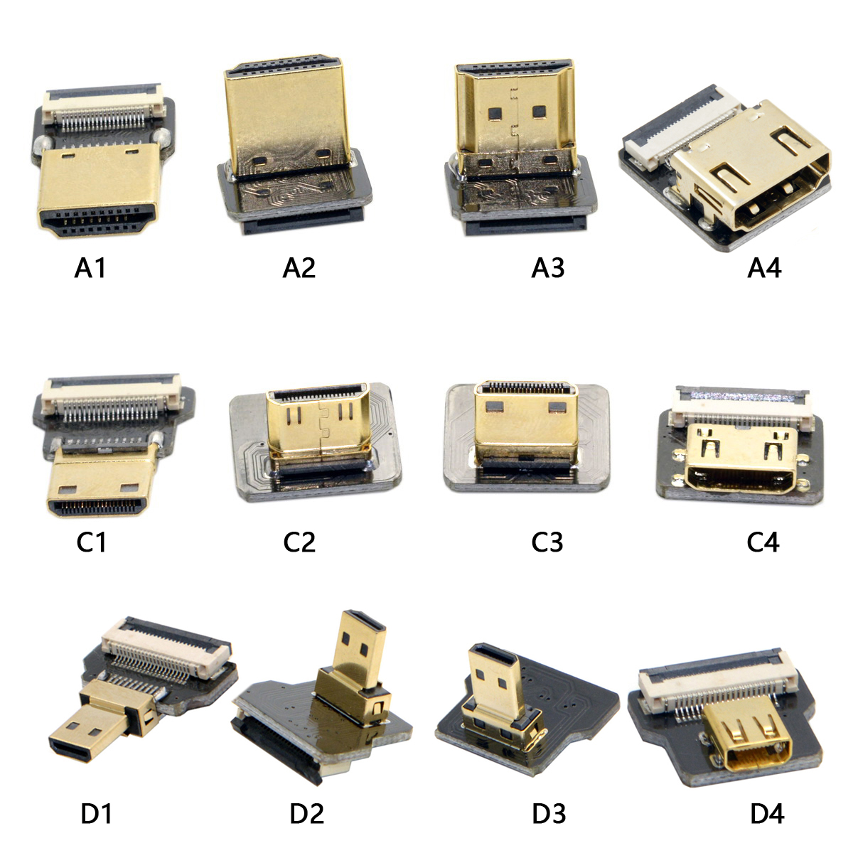 FPV HDMI Type A Male to HDMI Male HDTV FPC Angled Micro HDMI