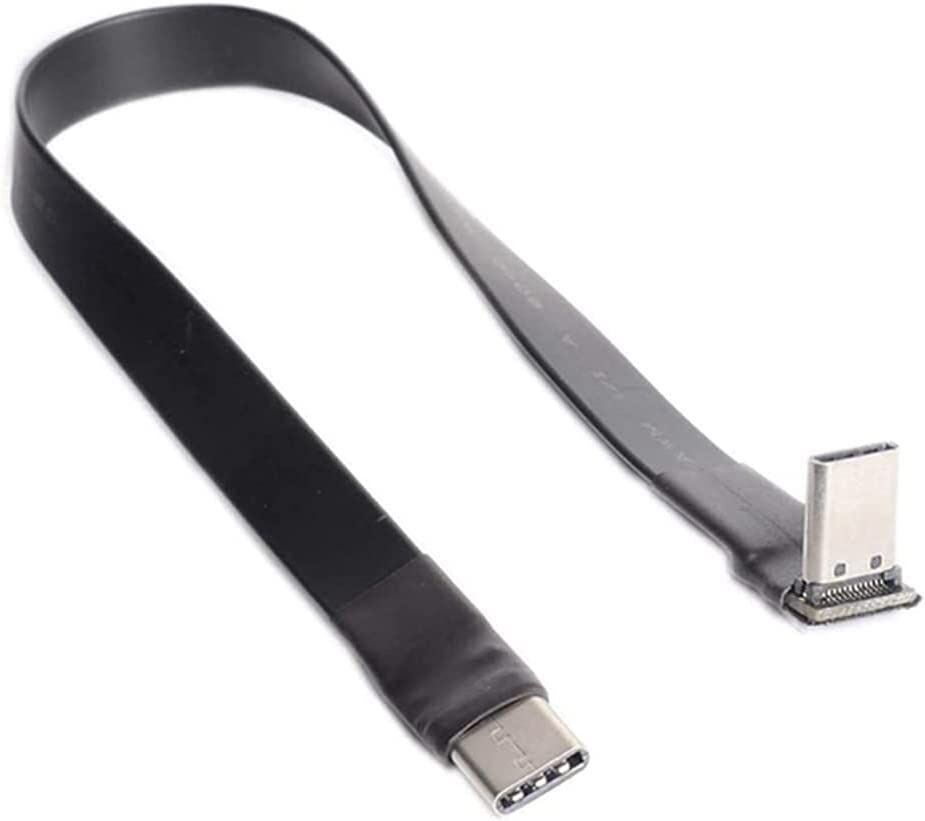 USB 3.1 Type C to Type C Extension Cable Adapter FPC FPV Ribbon Flat USB C Cable 3A 10Gbps EMI Shielding