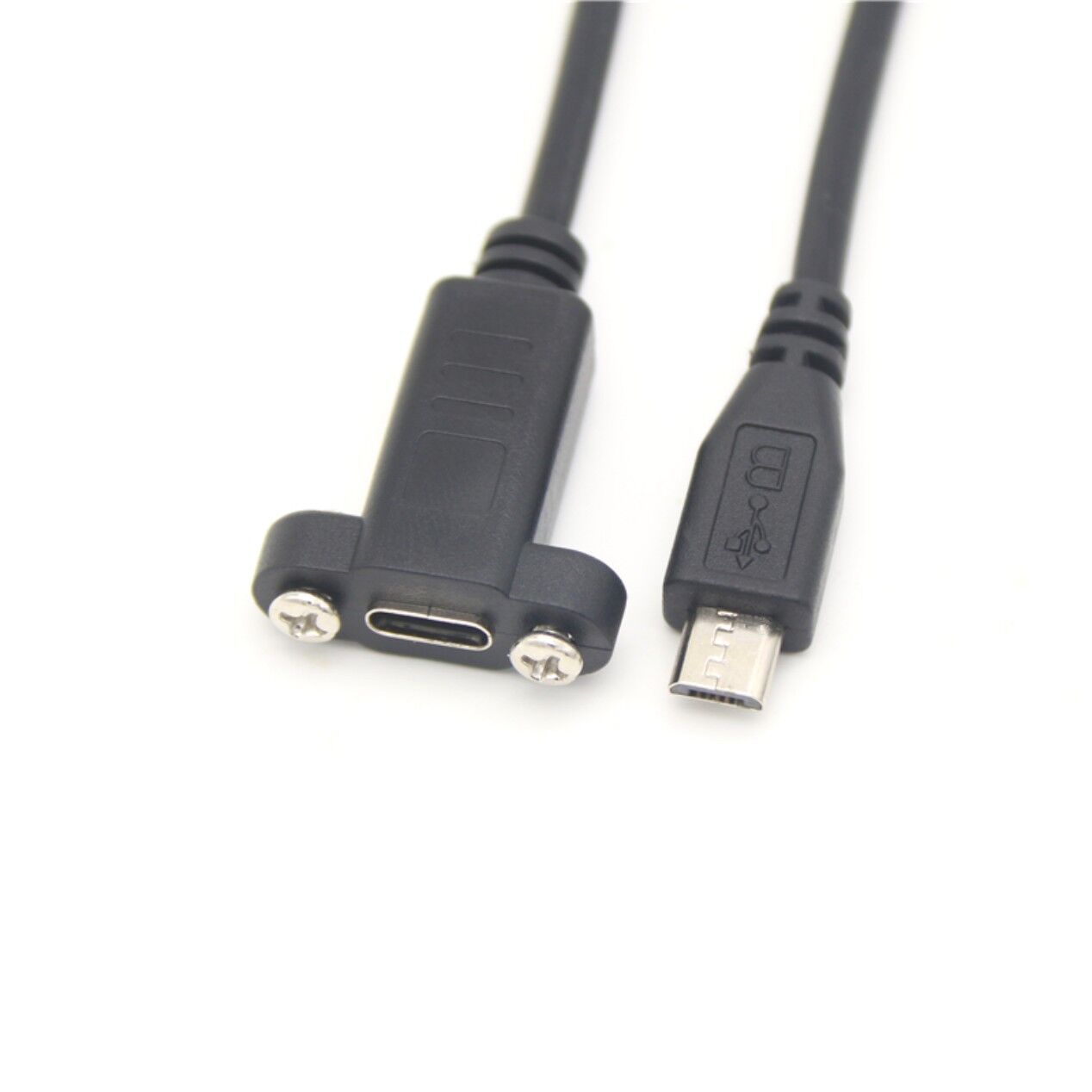 panel mount type c to micro usb