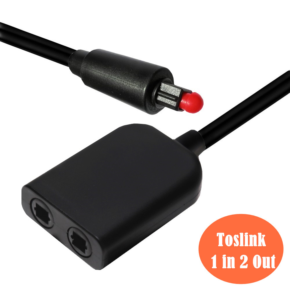 2 Way in / Out Optical Fiber Splitter Audio Splitter