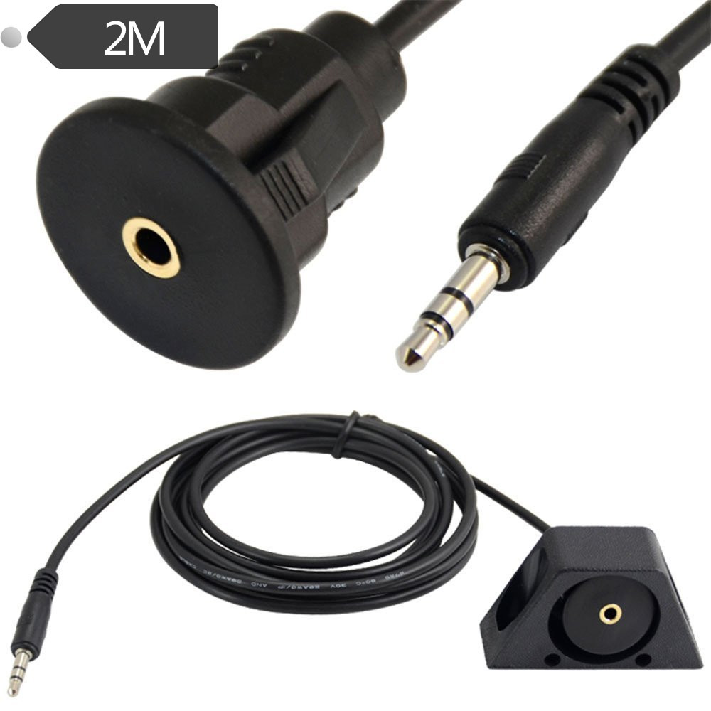 Waterproof Car Truck Dashboard Flush Mount 3.5mm 1/8