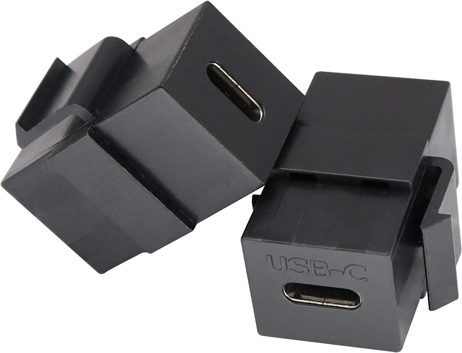 65W 10G USB C Keystone Jack Adapter USB 3.1 Type-C Female to Female Keystone Insert Socket Coupler Adapter for Wall Plate Outlet Panel
