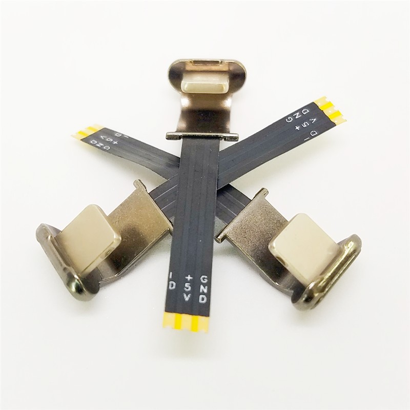 FPC FPV 90 degree angle Right Angle USB C Extension Cable 90 Degree USB-C Iphone MICRO