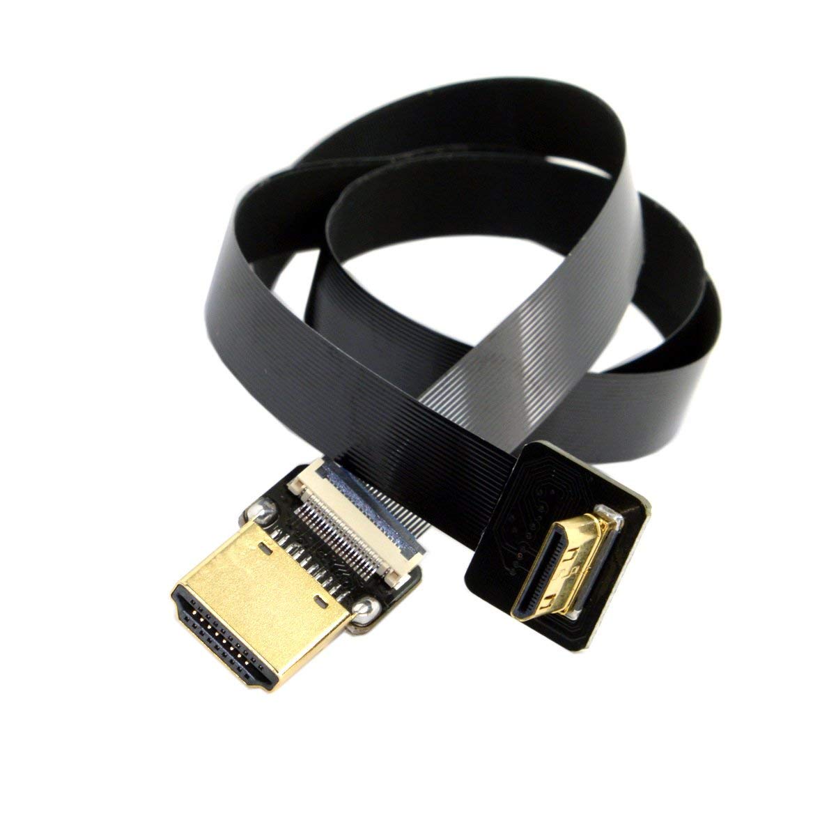FPV FPV HDMI Male to Up Angled 90D HDMI Male HDTV FPC Flat Cable for FPV HDTV Multicopter Aerial Photography