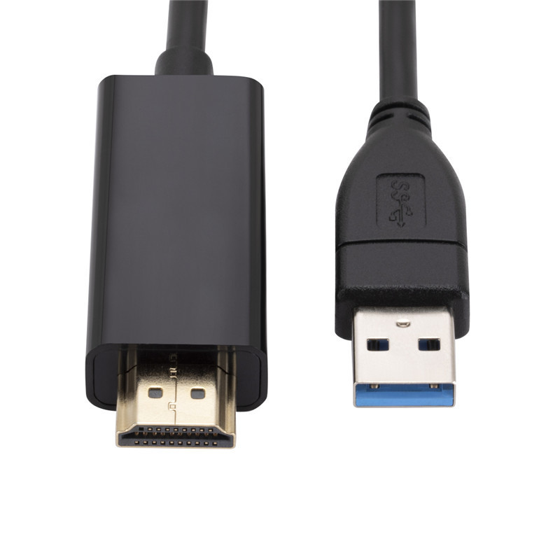 Black 6feet USB 3.0 To HDMI converter Cable
