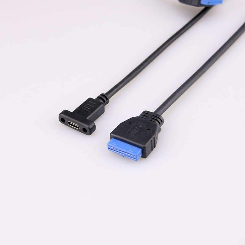 USB3.1 Type-C to IDC20P Standard 16-Core 10GB Motherboard Expansion Cable with 3.1 C Female Conversion