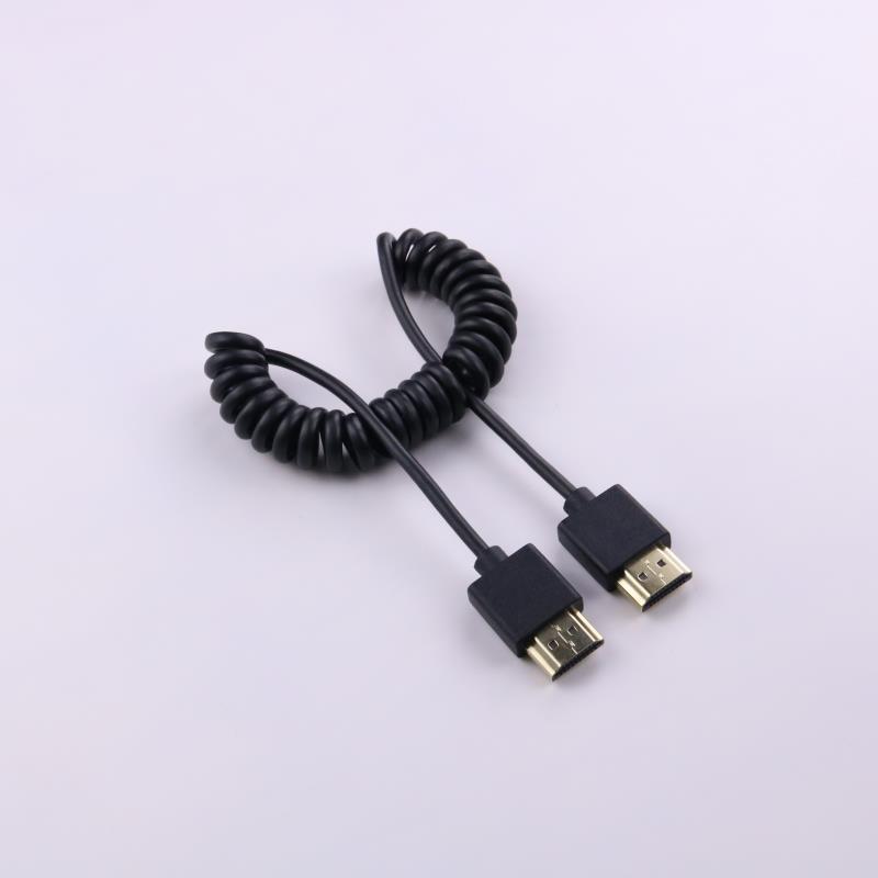 Lightweight and Flexible HDMI Spring Wire with OD3.2 PU Material for 4K60HZ Resolution