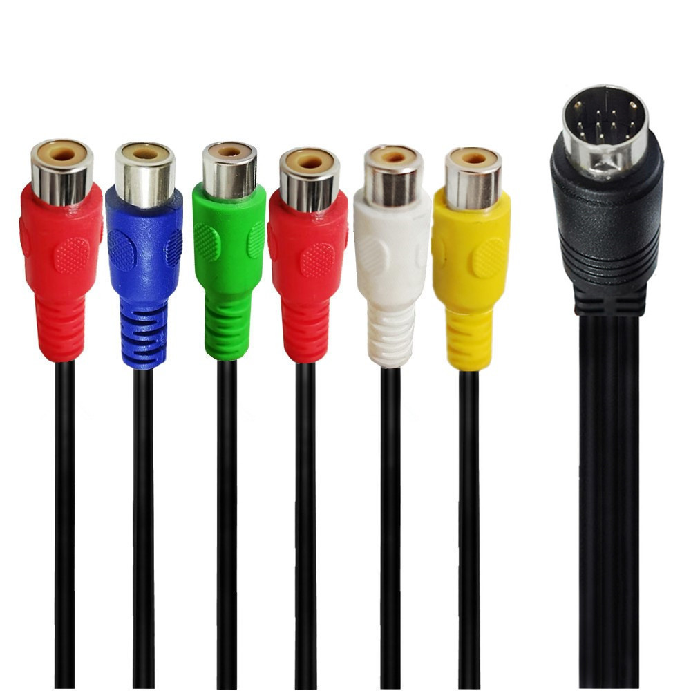 S-Video 10Pin to 6RCA Female S Connector Cable