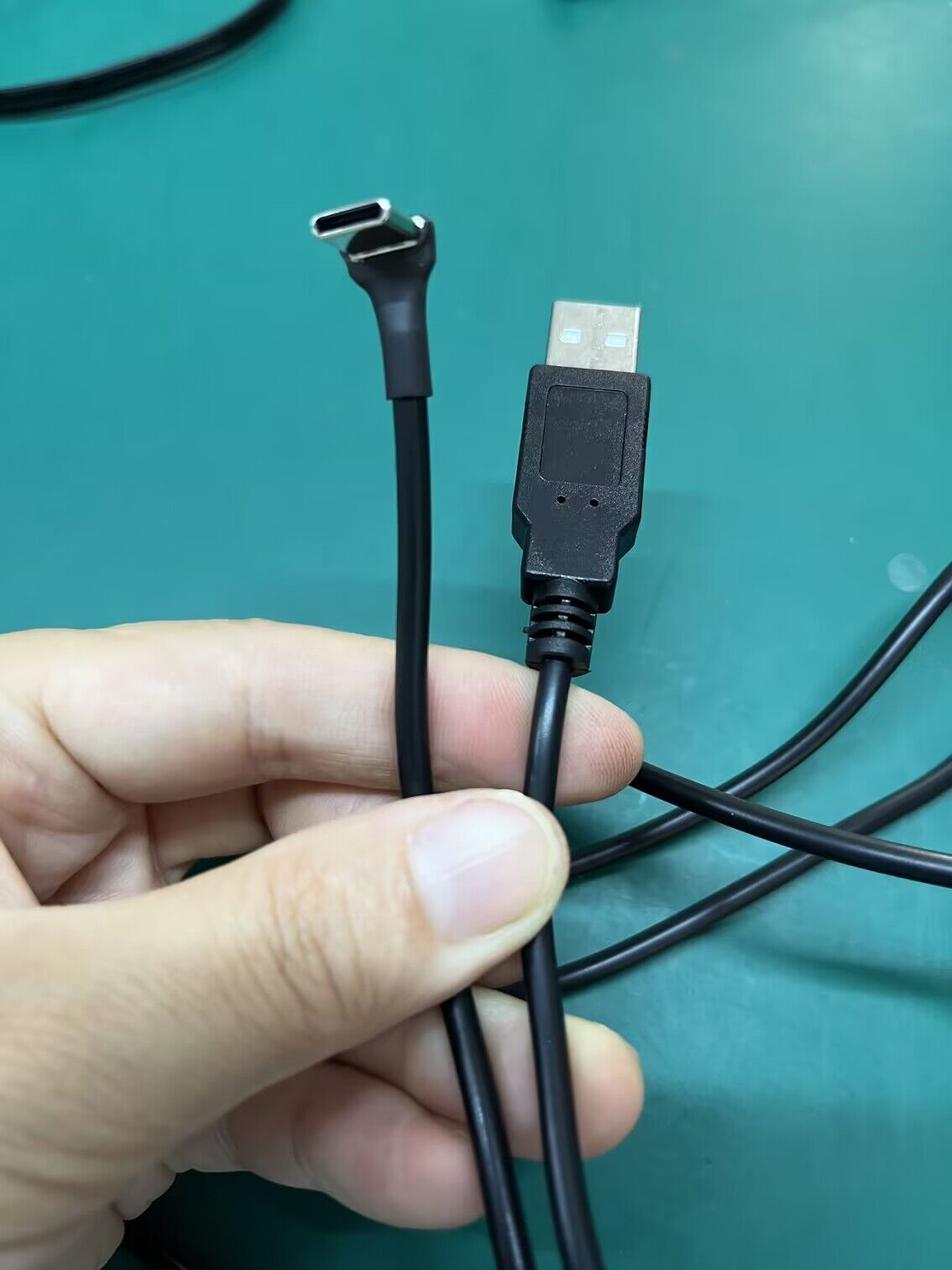 USB 2.0 Male to USB-C Type-C Up Down Angled 90 Degree Data Flat Slim FPC Cable for FPV
