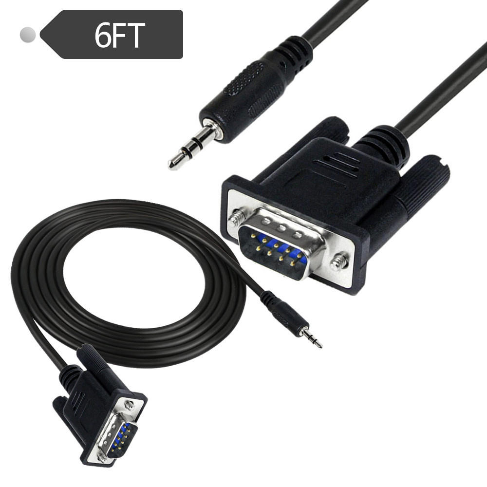 DB9 to 3.5MM plug serial adapter cable - 6 ft