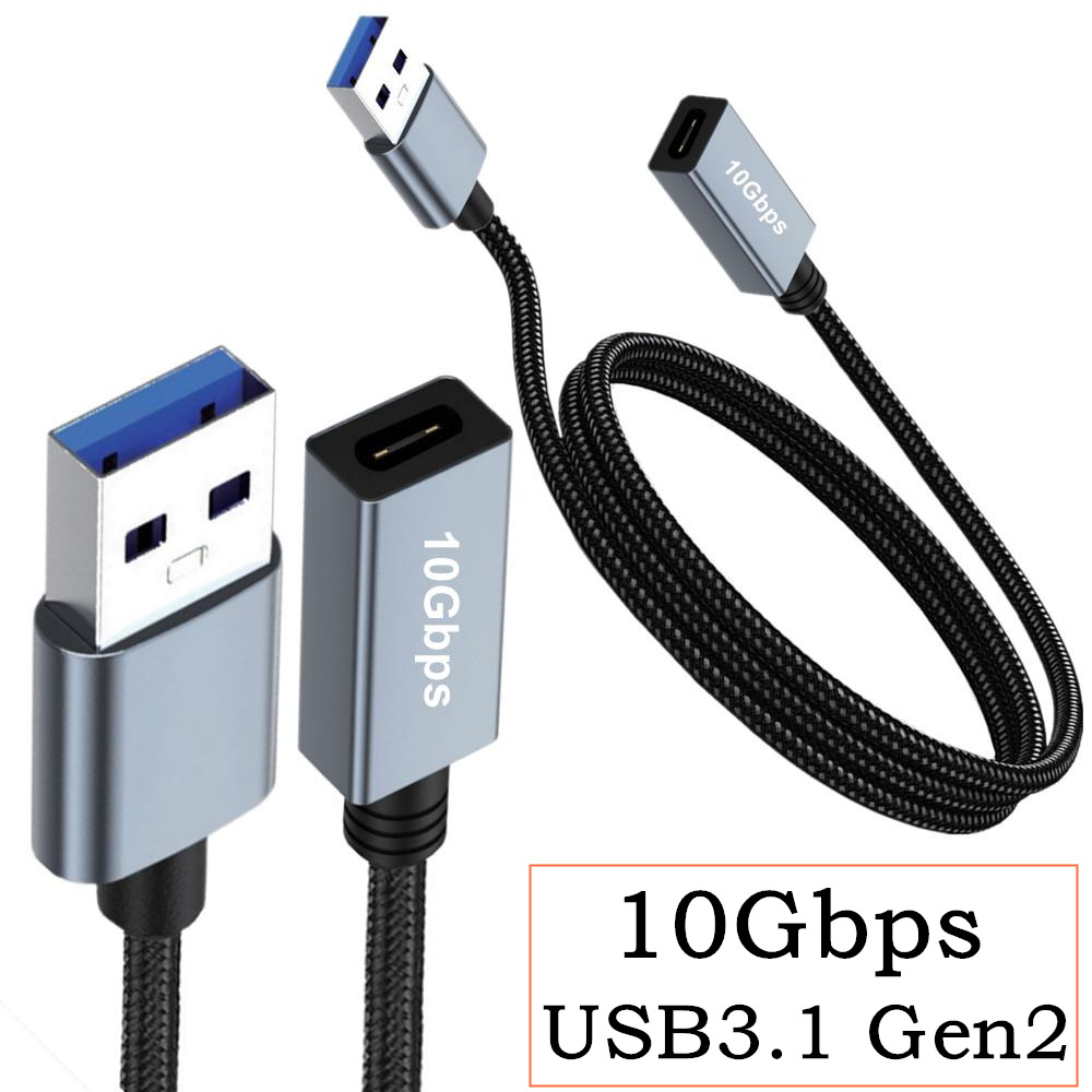 10Gbps data strip chip USB 3.2 connection cable USB public to Type-C female adapter cable Gen2, 0.3m/1m/1.5m
