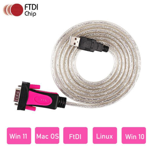 FTDI Chipset USB 2.0 to DB9 RS232 Serial(9-pin) Adapter cable 1.5M for win8/win7