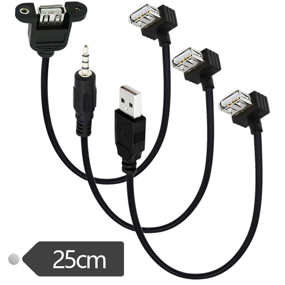 Factory Panel Mount USB 2.0 A female up angle plug  to USB A male  extension cable