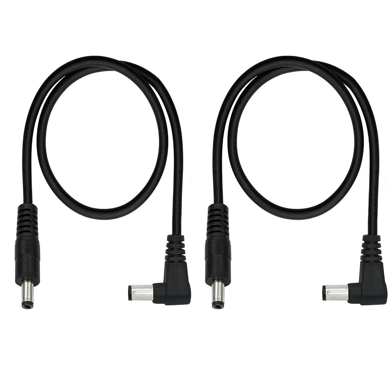 Free sample 90 Degree Right Angle DC to DC Male Power Cable DC 5.5*2.1MM Plug Cable
