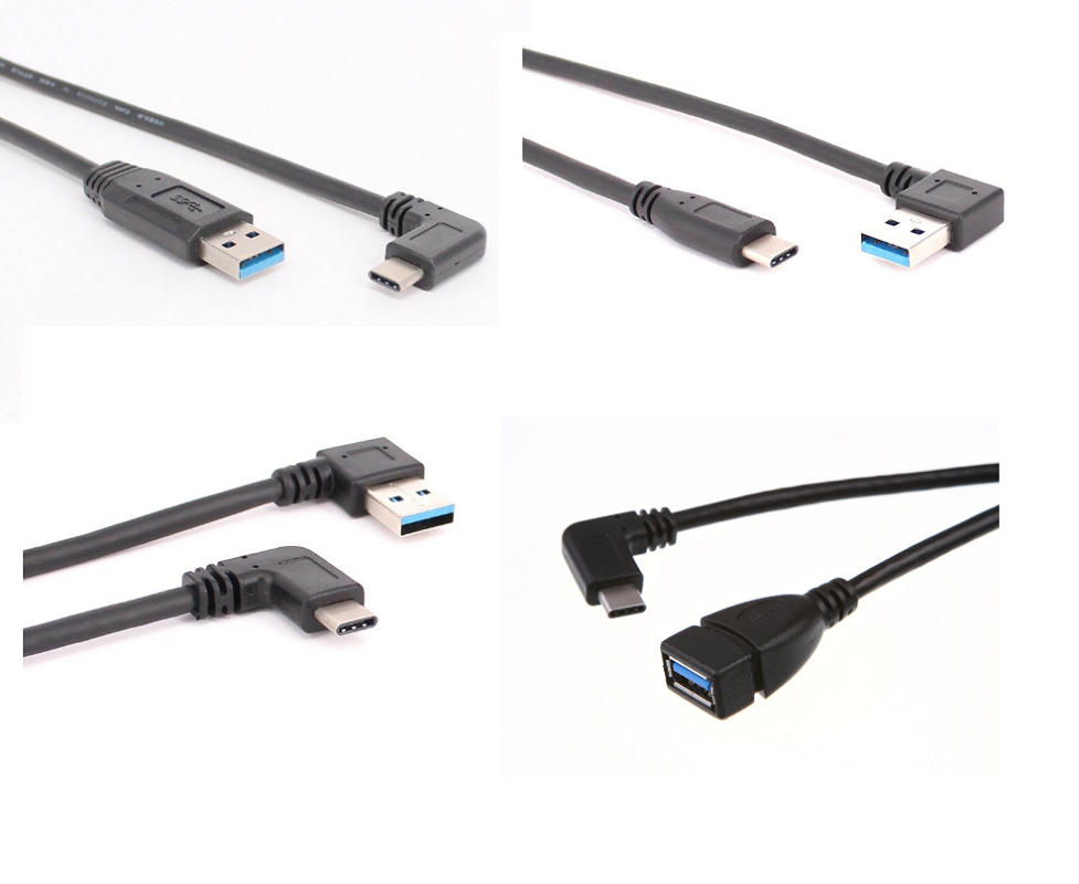 Elbow Type-c male 90 ° right angle Android phone tablet USB3.0 high-speed data cable charging adapter cable