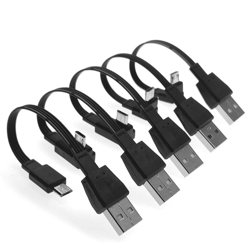 Customized Factory Free Sample Low Profile 90 Degree Angled Micro USB 2.0 A Male Power Data Extension Cable Cord