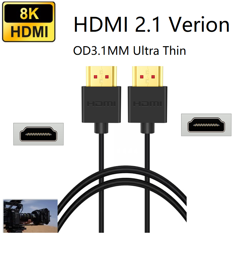 Manufactory  8K 3D Ultra Slim HDMI Male To Male Cable HDMI 2.1V