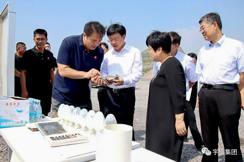Liu Yun, deputy secretary of the Weifang Municipal Party Committee and mayor, and his entourage visited Shandong Useen Holding Group to investigate the construction of green mines and safety production