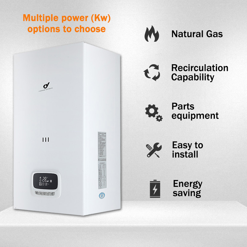 Factory Direct Sales Custom Logo Gas Wall-hung Boiler 18-24KW Good Quality Continuous Hot Water Gas Boiler for Wholesale