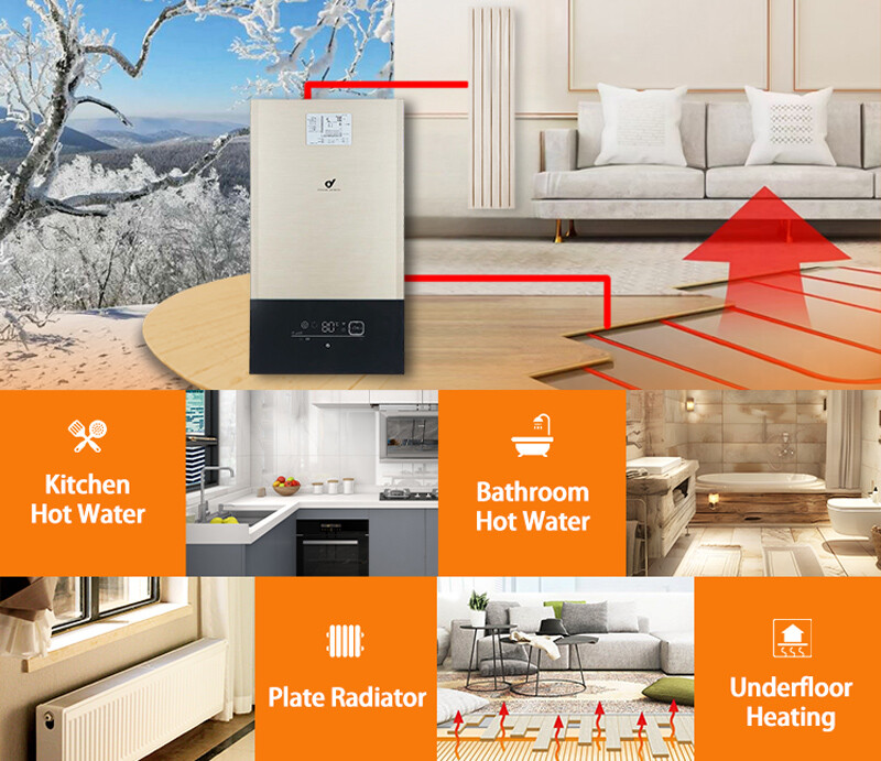 OEM/ODM Exquisite Workmanship Gas Boiler Water Heater Fast Heating Gas Boiler for Residential Hot Water Supply