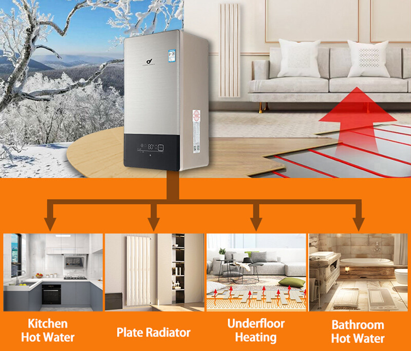 2025 Newest Popular Gas Boiler 24KW 30KW 36KW Gas Wall-hung Boiler for Home Heating and Hot Water