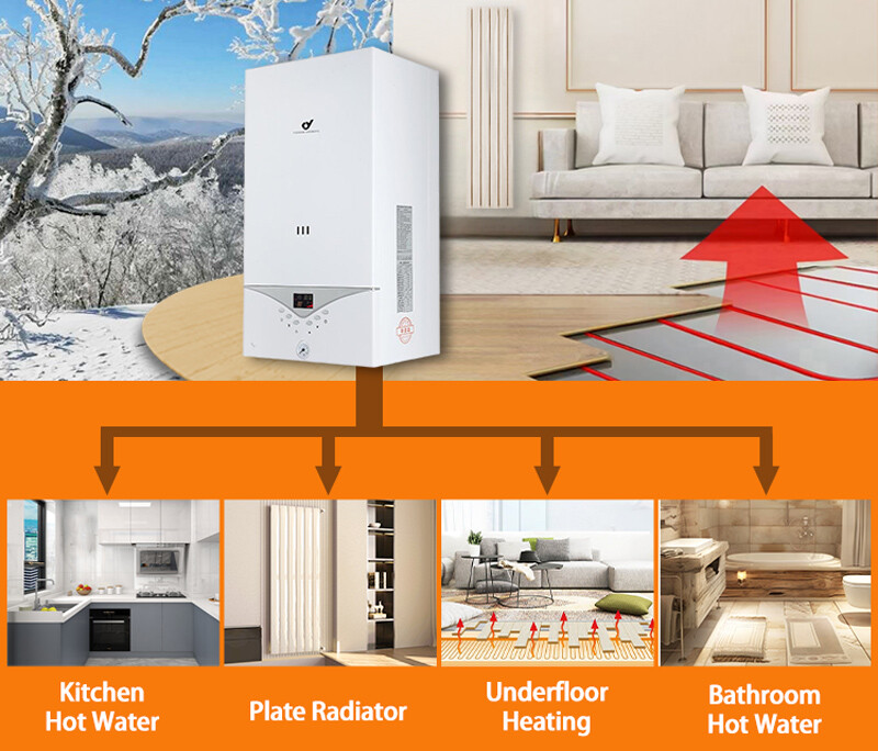 Low Price Gas Boiler Water Heater Energy Efficiency Intelligent Constant Temperature Control Gas Wall-hung Boiler