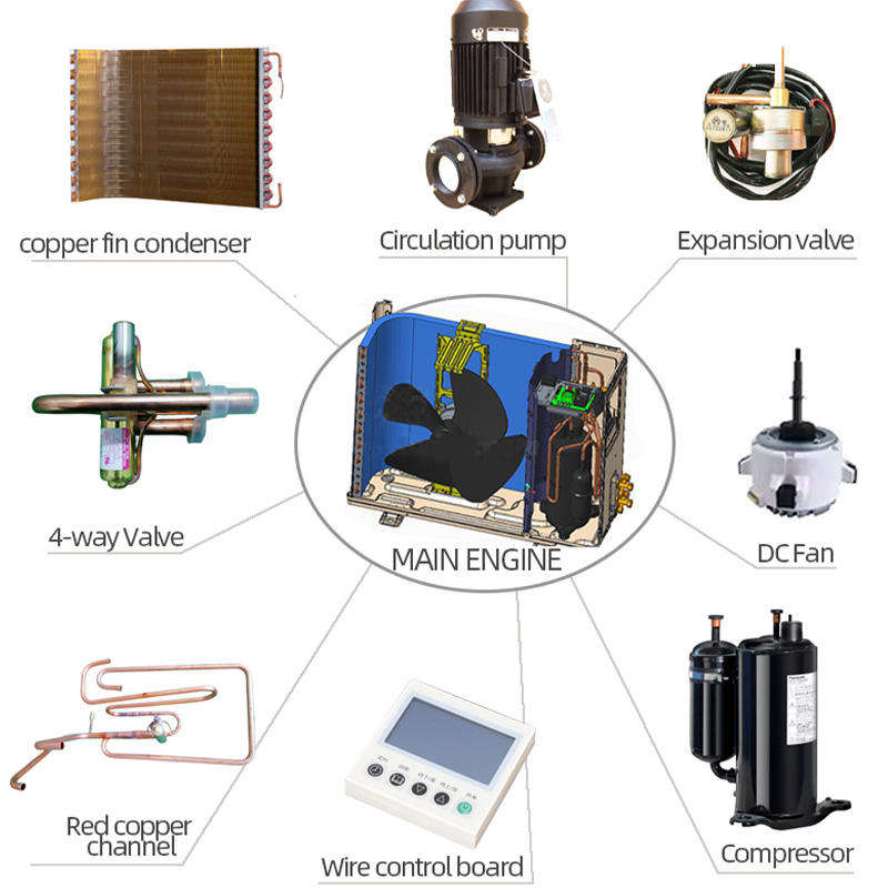 Exquisite Workmanship 220~240V/1/50Hz Swimming Pool Water Heater R32 New Refrigerant Low Noise Heat Pump Water Heater