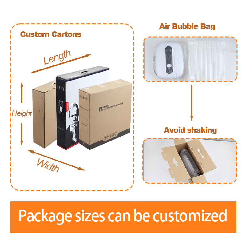 Cost-effective 3.5KW-8.5KW 99.8% Energy Efficient Electric Water Heater Wholesale Bathroom Electric Instant Water Heater