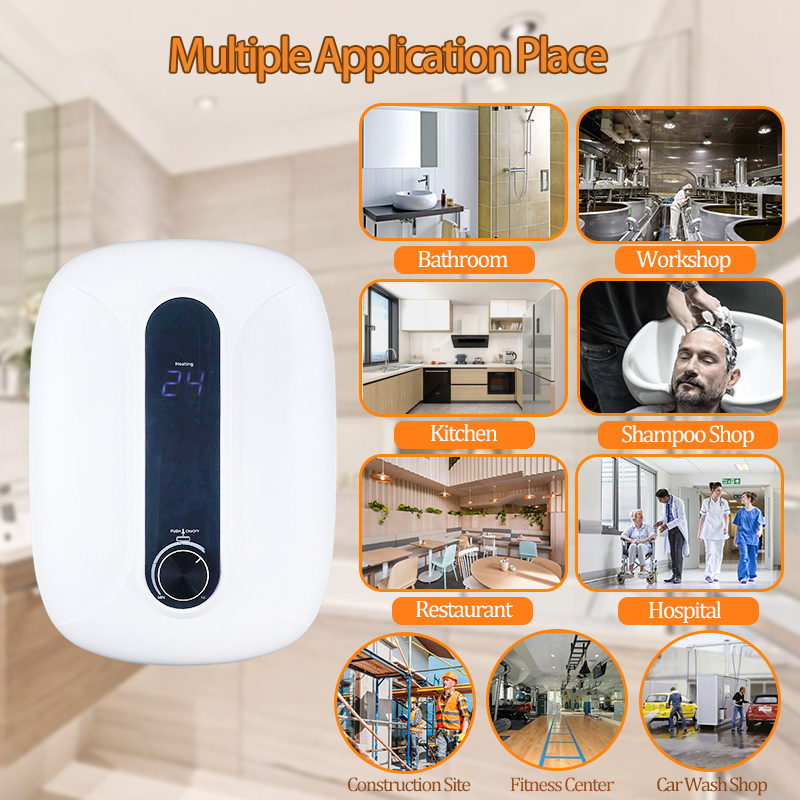 Hot Selling Custom Logo Household Bathroom Water Heater 3.5KW-7.0KW Stainless Steel Heating Tube Electric Instant Water Heater