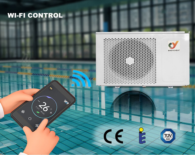 Cost-effective High-end Mitsubishi Compressor Swimming Pool Water Heater Hot Gas Defrosting -15~43℃ Heat Pump Water Heater