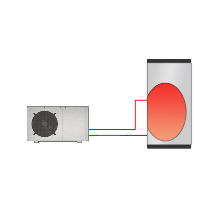 split sanitary heat pump with hot water tank SADC-A