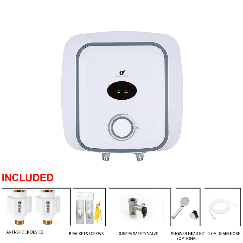 1.5kw or 2.0kw storage glasslined inner tank hot water heater with heating indicator