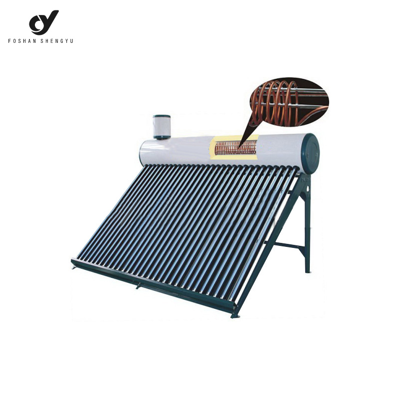 Integrated pressurized heat pipe solar water heater