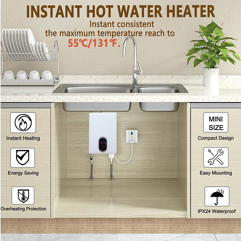 Kitchen room instant tankless water heater K60Ec