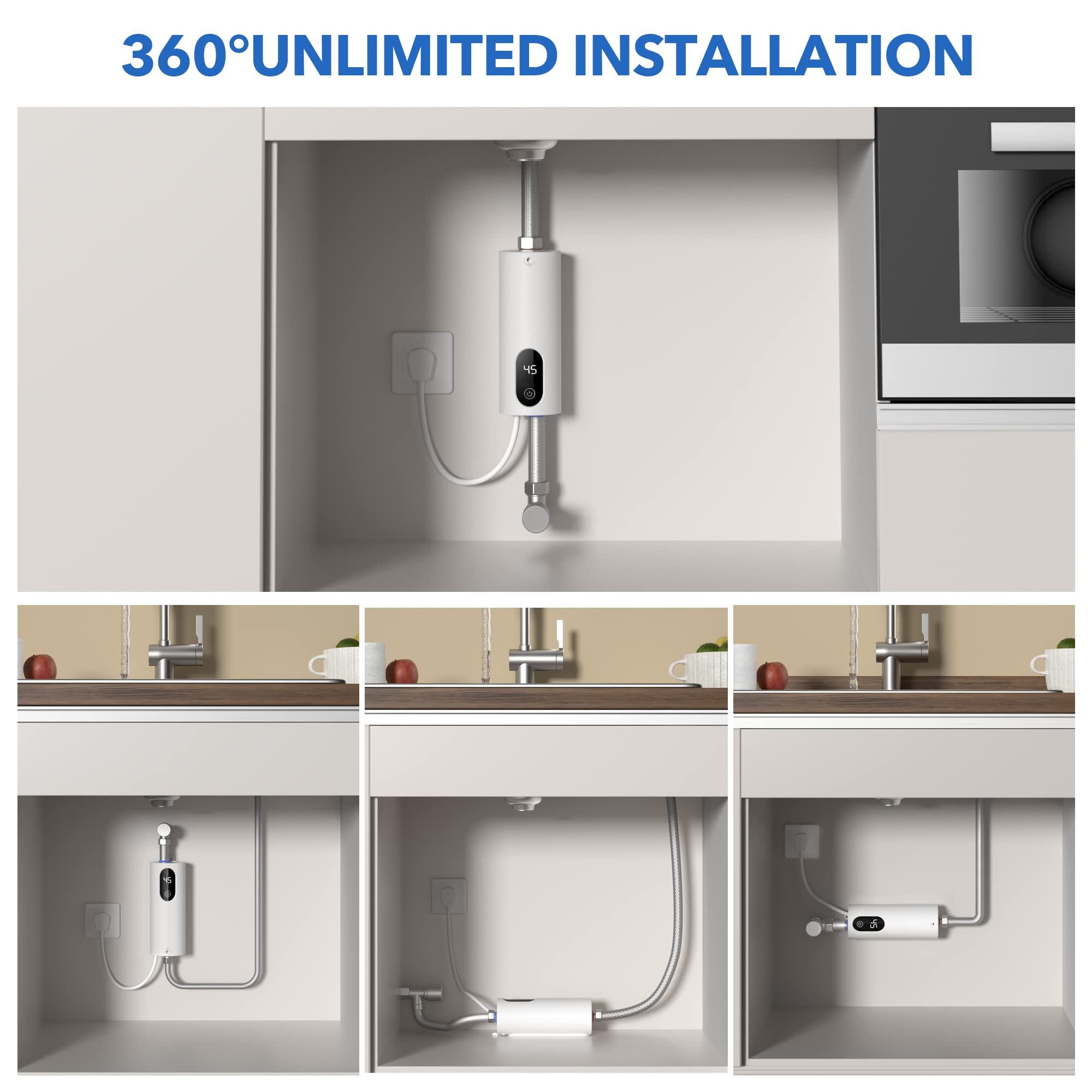 Washbasin hot water electric instant tankless water heater WA35EUd