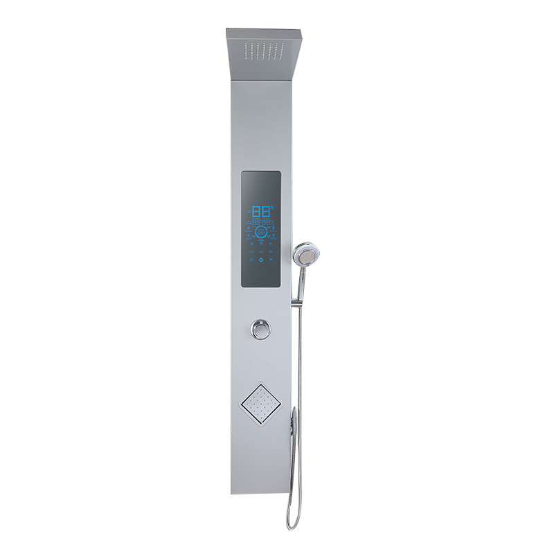 Electric bathroom LED Shower column With Hand Shower Temperature Screen LJ12Sc